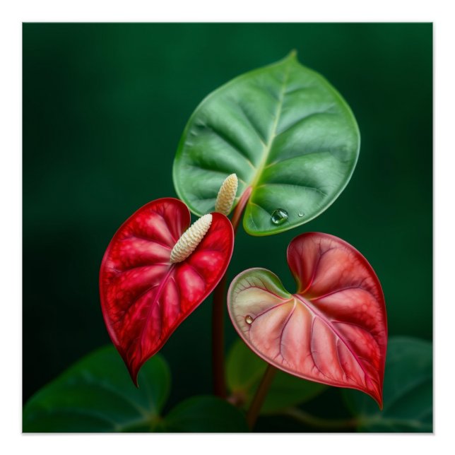 Pôster anthurium flower wall art (Frente)