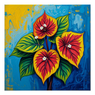 Pôster anthurium van gogh style