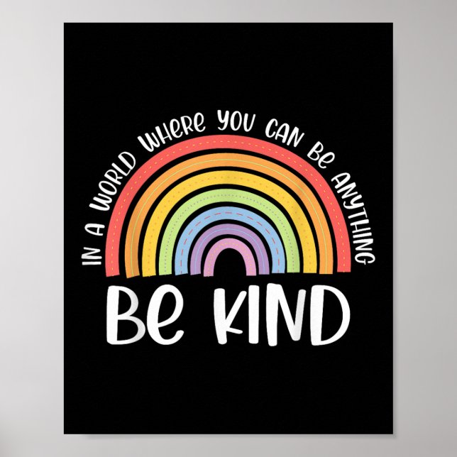 Poster Anti-bullying Seja gentil Unity Day Rainbow Kindne (Frente)