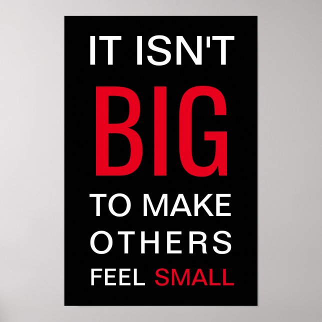 Poster Anti-Depressão Anti-Bullying (Frente)