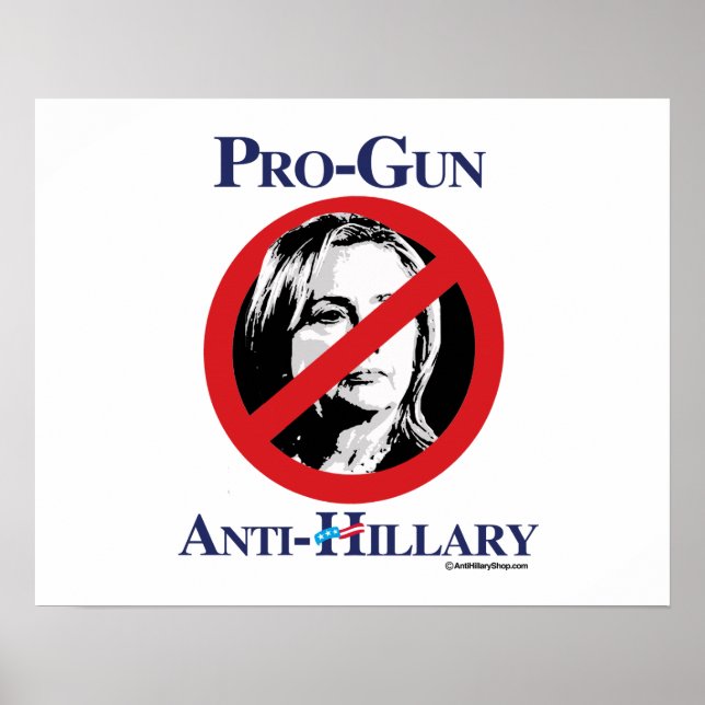 Pôster Anti-Hillary Pro-Gun - Anti-Hillarypng.png (Frente)