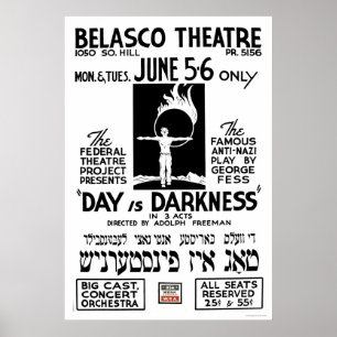 Poster Anti jogo Yiddish WPA 1939