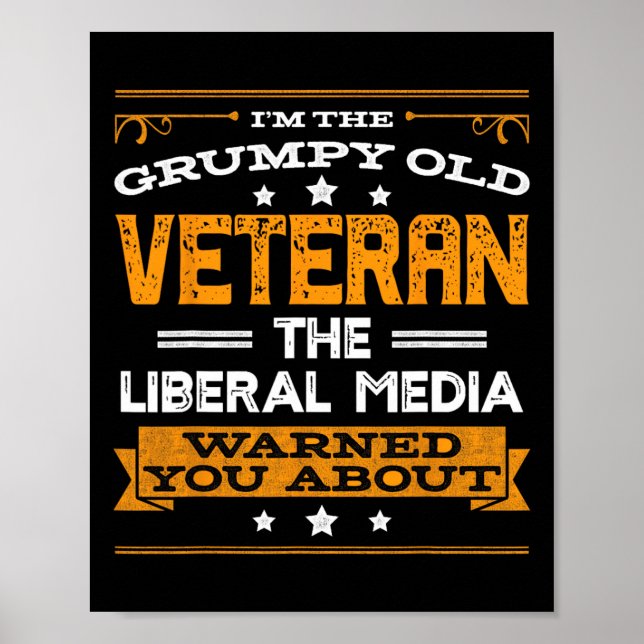 Poster Anti Liberal Republican Conservative Grumpy Old Ma (Frente)