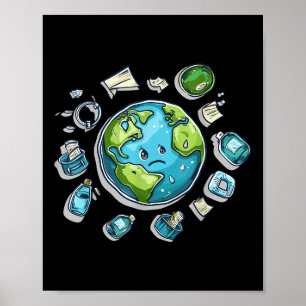 Poster Anti Lixo Sem Meio Ambiente Proteção Ambiental