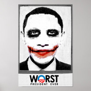 Pôster Anti-Obama - o preto o mais mau do presidente