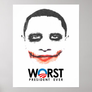 Poster Anti-Obama - Pior Presidente Sempre Negro