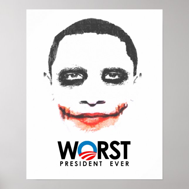 Poster Anti-Obama - Pior Presidente Sempre Negro (Frente)