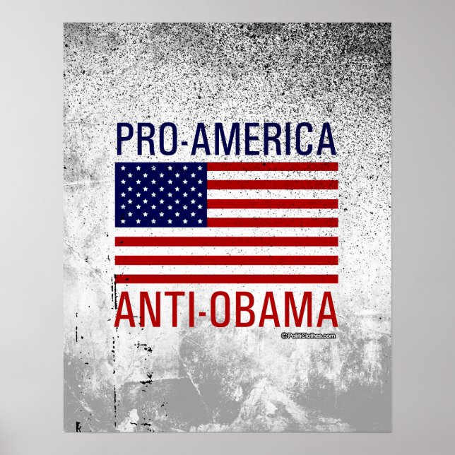 PÔSTER ANTI-OBAMA PRO-AMERICANO (Frente)