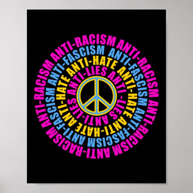 Poster Anti republicano Peace Love Vote Blue Kamala Harri (Frente)