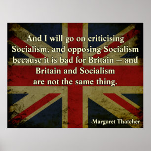 Pôster Anti-Socialismo de Margaret Thatcher