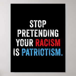 Poster Anti-Trump Co. Uni-adultos Anti-Racismo