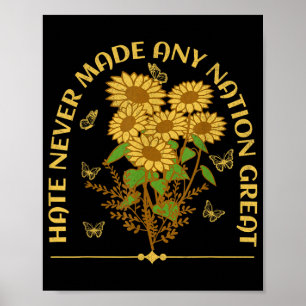 Poster Anti Trump Floral Democrata Presidente Liberal Gir