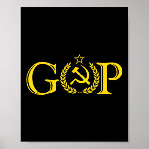 Poster Anti Trump Gop _ Russo Republicano _ Político