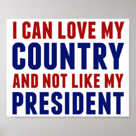 Poster Anti Trump Patriótico Não Meu Presidente