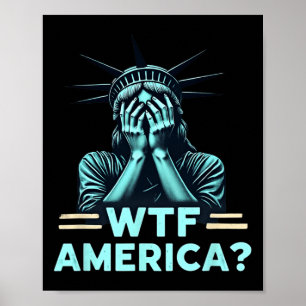 Poster Anti-trump Política E Democracia Wtf América 