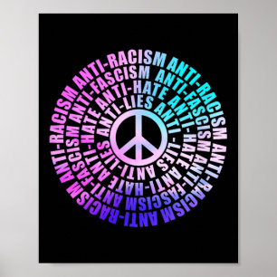 Poster Anti-Trump Racismo Fascismo Mentira Ódio Resiste V
