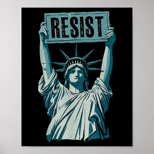 Poster Anti-Trump Resiste Não Meu Presidente (Frente)