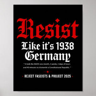 Poster Anti-Trump Resistir É como Ativista Alemão de 1938