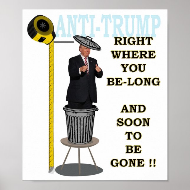 Poster Anti Trump / Right where you be-long, (Frente)