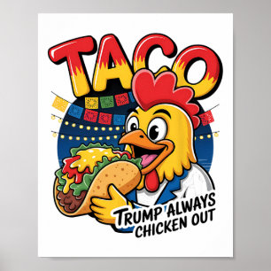 Poster Anti Trump Sempre Desistir Frase Engraçada de Prot