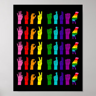 Poster Anti Trump Sinal Language Asl Lgbtq Pride 20