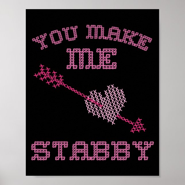 Poster Anti Valentine Ugly Valentines Day Feeling Stabby  (Frente)