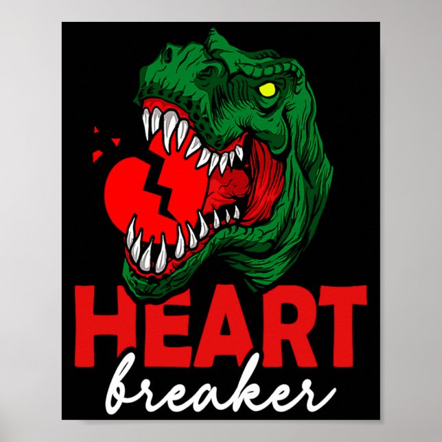 Poster Anti Valentines Day Single Heart Breaker T Rex Di  (Frente)