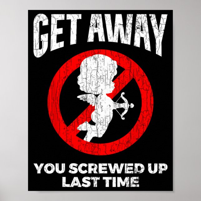 Poster Anti Valentines Sarcastic Cud Quote Funny Gift  (Frente)