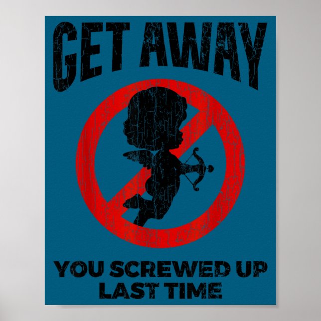 Poster Anti Valentines Sarcastic Cud Quote Funny Gift  (Frente)