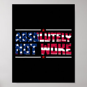 Poster Anti-woke Absolutamente Não Acordado Bandeira Dos 