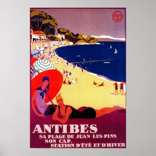 Pôster Antibes Vintage PosterEuropa (Frente)