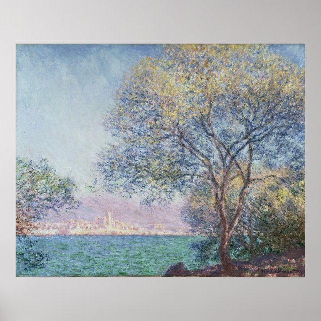 Poster Antibos pela manhã, Claude Monet, 1888 (Frente)