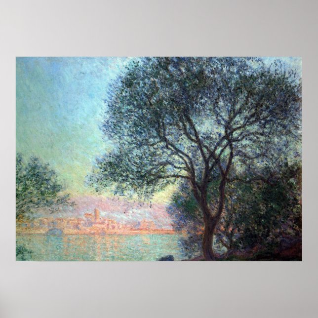 Poster Antibos pela manhã por Claude Monet (Frente)