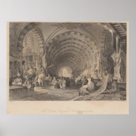 Poster Antíca Istambul Constantinopla Bazar Excelente