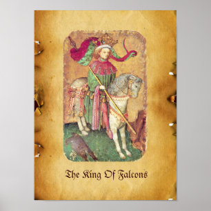 Pôster Anticos Tarots/Cartões de Tribunal Alemão/Rei dos 