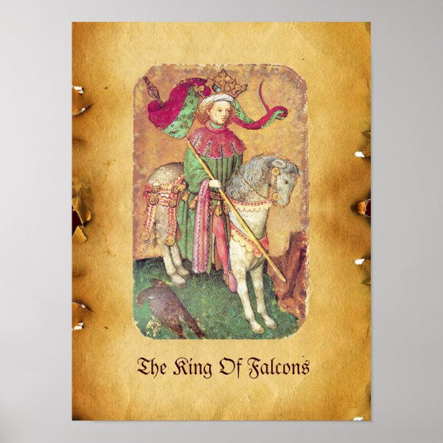 Pôster Anticos Tarots/Cartões de Tribunal Alemão/Rei dos  (Frente)