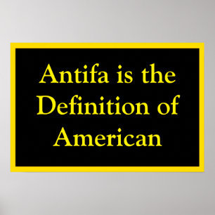Poster Antifa Define o Patriótico Americano