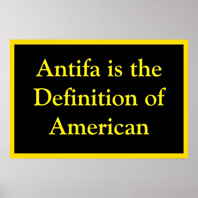 Poster Antifa Defines Patriotic American (Frente)