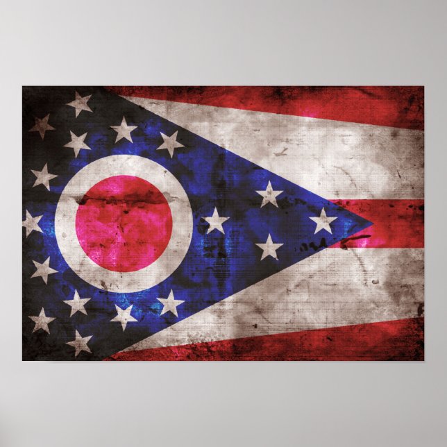 Pôster Antiga bandeira de Ohio; (Frente)