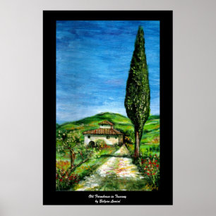 Pôster Antiga casa de fazenda em Chianti - Paisagem da To