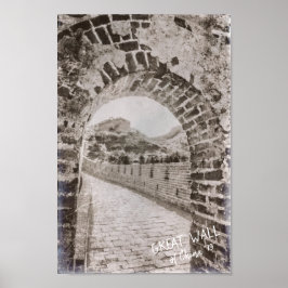 Poster Antiga China A antiga paisagem de defesa do muro E