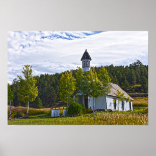 Poster Antiga Igreja Primavera Pagosa, Colorado