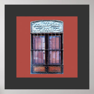 Poster Antiga janela com Grate em Barranco