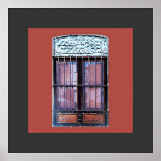 Poster Antiga janela com Grate em Barranco