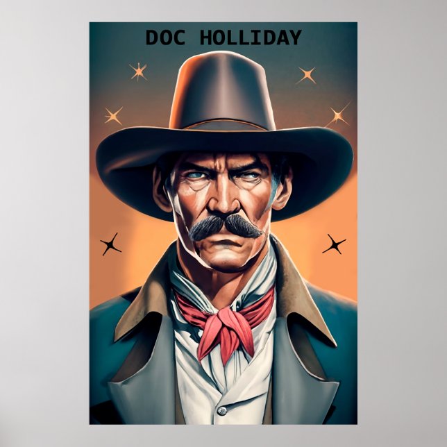 Poster Antiga lenda ocidental Doc Holliday (Frente)