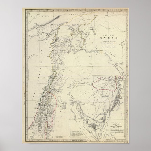 Pôster Antiga Síria ao Sinai (Frente)