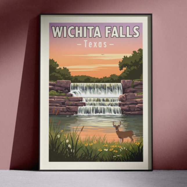 Poster Antiga Wichita Falls Texas (Criador carregado)