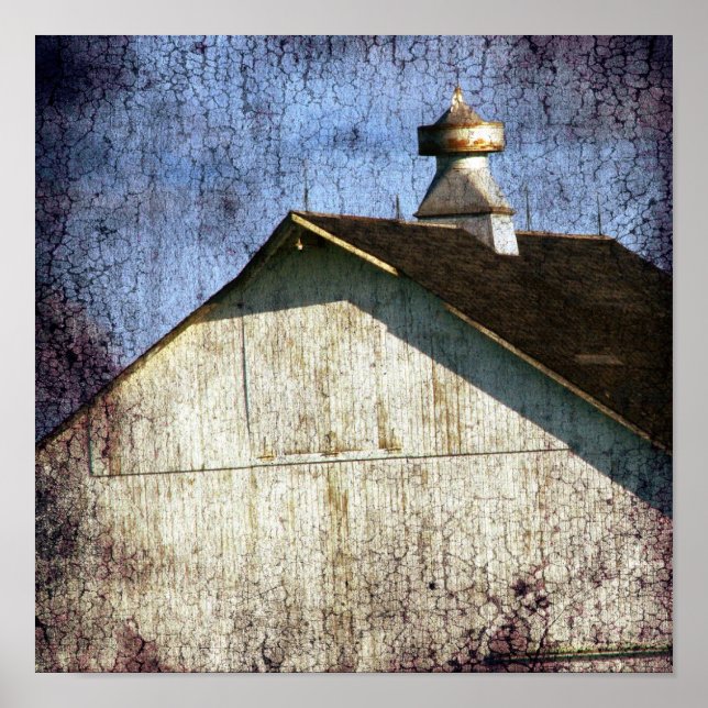 Poster Antigo Barn Branco (Frente)