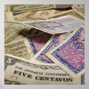 Pôster Antigo Dinheiro Militar