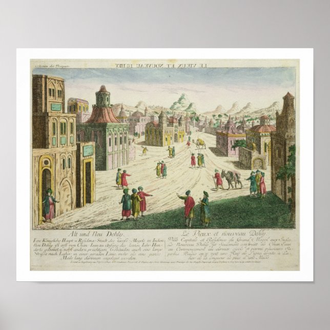 Pôster Antigo e Nova Deli (aquatint) (Frente)